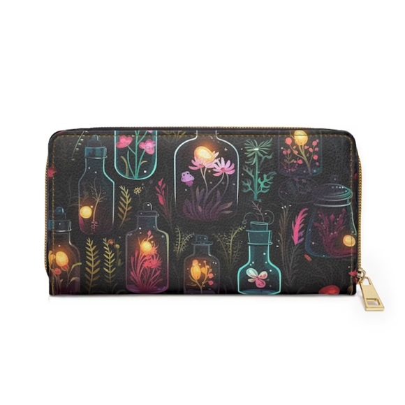 Witchy Potion Zipper Wallet | Dark Forest Tincture Design | Witch-Themed - Picture 6 of 6